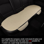 West Llama Linen Car Seat Covers,Bottom Seat Covers for Cars Include 1 Pair Front Driver Seat Pad Mat and 1 Rear Bench Cover 