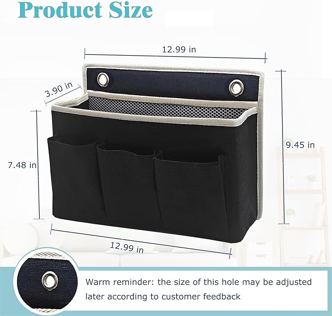 2-Pack Wall Hanging Organizer Bag/Hanging Baskets with Large Mesh Compartment & 3 Pockets，Over the Door Organizer Space Savin