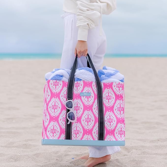 SCOUT Original Deano Tote Large - Durable Lightweight Open Top Beach, Pool & Lake Bag, Inside Zip Pocket, Folds Flat