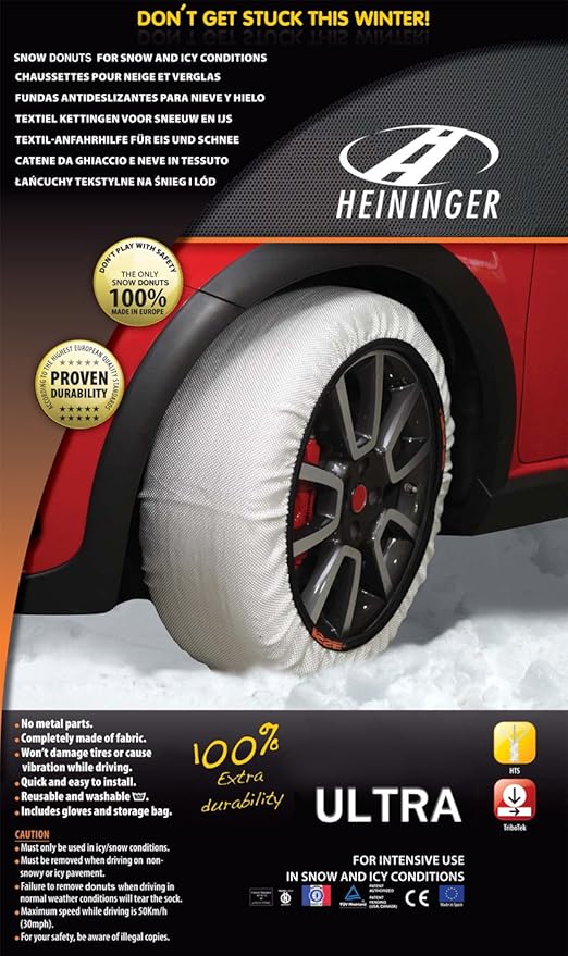 Heininger Automotive 9107 Size 58 Non-Skid Traction Aid Winter Tire Ultra Snow Donut - Set of 2