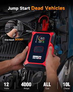 GOOLOO A5 Jump Starter with Air Compressor, 4000A Car Battery Jump Starter (All Gas/10.0L Diesel) with 160PSI Tire Inflator
