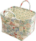 Boho Fabric Storage Basket, Large Capacity Laundry Basket, 12.2'' x 10.23'' x 10.23'' Collapsible Laundry Hamper with Easy Ca