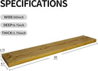 BGMG Wood Floating Shelves for Wall 60 inch Set of 2, Rustic Wooden Wall Mount Shelves for Living Room Bedroom Kitchen Farmho
