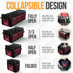 FORTEM Trunk Organizer with Cooler For SUV Car Organizer and Storage, Collapsible Multi-Compartment, Perfect Christmas Gifts Fo