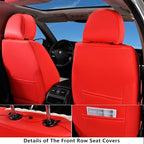 Coverado Car Seat Covers Full Set, Front and Rear Seat Covers, 5 Seats Leather Seat Covers for Cars, Waterproof Car Seat Prot