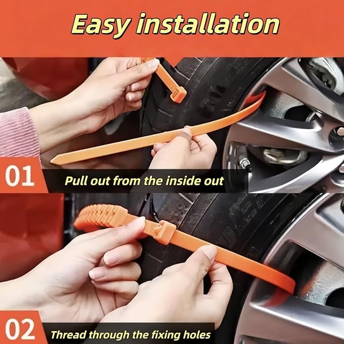 Car Snow Chains Compatible with MG ZS GS HS EZ, Snow Tires Chains, Easy Install Anti-Slip Tire Traction for Snow and Ice, Pas