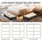 Under Bed Storage with Wheels 2-Pack, 75L XXL Under the Bed Storage Containers Large, 12" Tall Adjustable Storage for Underbe