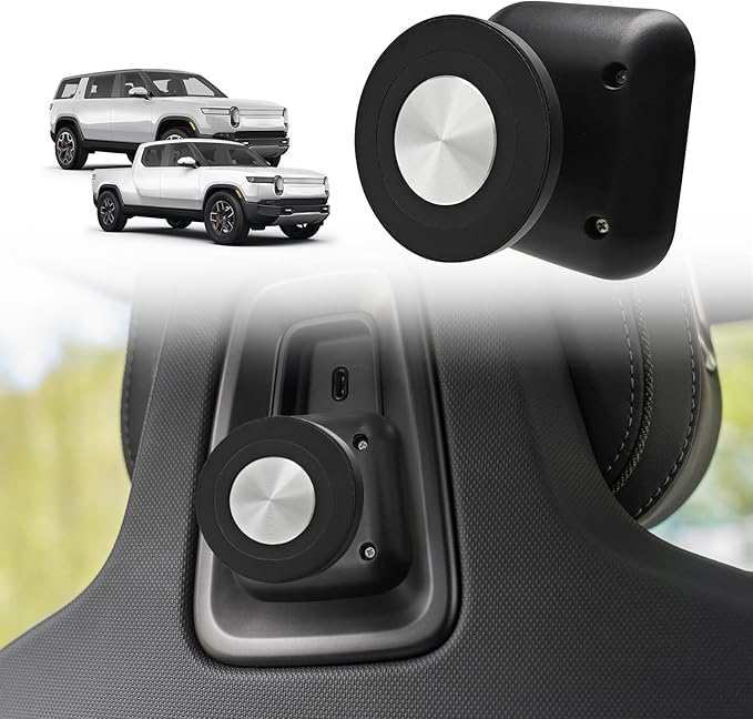 BestEvMod Seat Back Second Row Anchor 1/4 Screw Mount Phone Holder Tablet Mag Safe Compatible with 2022-2024 2025 2026 Rivian R1T&R1S Backseat fits All Phones&Android 360° Adjustable (Mag Safe)