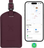 Luggage Tags Built-in Anti-Loss Tracker, Luxury Leather Luggage Tags for Suitcase, Travel Bags, Backpacks, Travel Organizer f