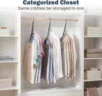 HOUSE DAY 10 Pack Closet Organizers and Storage with 5 Holes for Cascading, Multipurpose, Space Saving Hanger Organizer, Clos