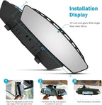 Verivue Universal Panoramic 12-Inch Rear View Mirror, Anti-Glare Wide Angle Car Mirror, Rearview Mirrors Accessory for Baby Rear-Facing, Tint flat Mirrors for Cars and SUVs.