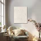 CHUDANHAO Abstract Hand Painted Wall Art Beige Wall Decor Line Hanging Art 32"x40" Large Artwork for Living Room Office Decor