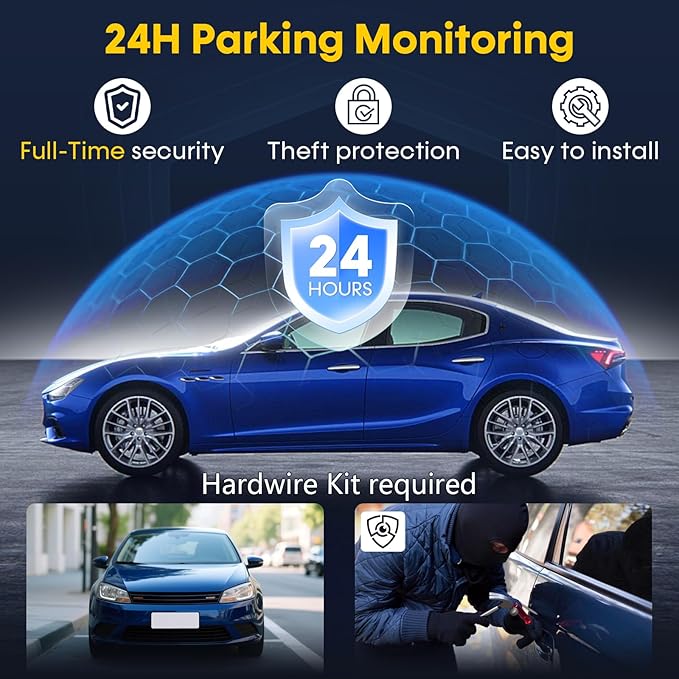 Front and Rear Dash Cam for Car: 4K+1080P Dual Dashcam Record Every Moment for Accident Evidence - 5G WiFi Quick Video Access