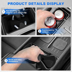 Cup Holder Insert Compatible with Hyundai Santa Fe 2024 2025, Center Console Water Drink Limiter Holder Fit for Hyundai Santa