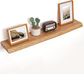 Floating Shelves for Wall Decor, Rustic Solid Elm Wood Live Edge Floating Shelves Wall Mounted, Wall Shelves with Invisible B