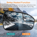 Senzeal Passenger Side Heated Mirror Glass Replacement Convex Mirror with Blind Spot mirror for Ford Fusion 2013 2014 2015 2016 2017 2018 2019 2020 DS7Z17K707B (Right Side)