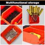 Ultrawall Wall Mounted Storage Bins, Plastic Hanging Storage Organizer Bins, Garage Tool Storage System for Screws, Nuts, Bol