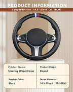 Customized Auto Car Steering Wheel Cover for BMW X1 X2 X3 X4 X5 X6 X7 i3 i4 i5 i8 535i 740Li 335i M3 M4 M5 Z1 Z3 Z4 Z5 (Black
