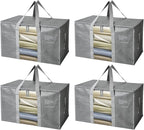 BALEINE 4-Pack Oversized Moving Bags with Reinforced Handles, Heavy-Duty Storage Tote Moving Supplies for Packaging, Camping 