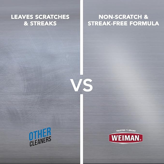 Weiman Stainless Steel Wipes and Leather Wipes - Clean and Polish Appliances for a Brighter and Longer Shine - Clean, Conditi