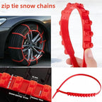 20 PCS Universal Emergency Tire Chains, Adjustable Plastic Anti-skid Ties, zip tie snow chains for Most Cars, SUV Trucks, zip