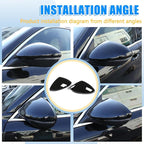 LLKUANG Car Rearview Mirror Cap Decoration Cover Compatible with Alfa Romeo Stelvio 2017-2024 Exterior Rearview Mirror Cover Cap(glossy black)