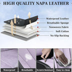 Coverado Universal Seat Covers Front, Universal Seat Covers for Cars, 2-Pack Waterproof Nappa Leather Car Seat Covers with He