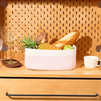 MiniArk Small Storage Baskets for Organizing | Closet Organizer Bins | Shelf Toy Basket | Woven Rope Baskets | Cube Decorativ