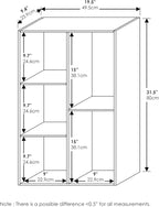 Furinno LUDER Book Shelf, 5-Cube Bookshelf, Reversible Bookcase, 9.4 x 19.5 x 31.5, Easy Assembly, for Living Room, Bedroom, 