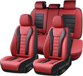 Coverado Car Seat Covers Full Set, Seat Covers for Cars, Front Seat Covers and Back Seat Cover Waterproof Leather Automotive 