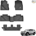 3W Floor Mats Custom Fit for 2020-2023 2024 2025 Ford Explorer 7 Passenger, All Weather TPE Full Set Car Accessories Floor Liner Including 3 Rows Car Mats (Includes Explorer Hybrid)