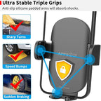APPS2Car Sturdy CD Slot Phone Mount Upgraded Wireless Charger with One Hand Operation Design, Hands-Free Car Phone Holder Compatible with iPhone 17 Pro Max Plus 16 15 14 13 12 11, Samsung S25 S24