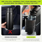 Car Seat Side Large Car Cup Holder Expander Adapter Bag, Auto Seat Storage Hanging Bag, Drink, Stuff Holder with Mesh Pocket for Cars, Water Bottle Bags Road Trip Essentials Car Accessories