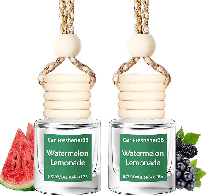 Hanging Car Air Freshener, Long Lasting Essential Oil Diffuser, Non-Toxic New Car Scent, Cute Car Fresheners for Women, 2 Pac