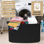 65L Large Blanket Basket,21"x16"x12" Rectangle Storage Bin with Handles,Woven Rope Laundry Basket for Toys, Clothes,Pillows,M