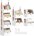 Homsorout Hanging Closet Organizer 4 Tier - Clothes Hanging Shelves, Space-Saving Closet System, Fabric Storage Bins Bedroom 