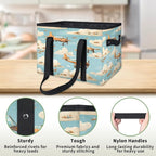 Reusable Grocery Bags Heavy Duty Shopping Bags Foldable Large Tote Bags with Long Handles & Hard Bottom