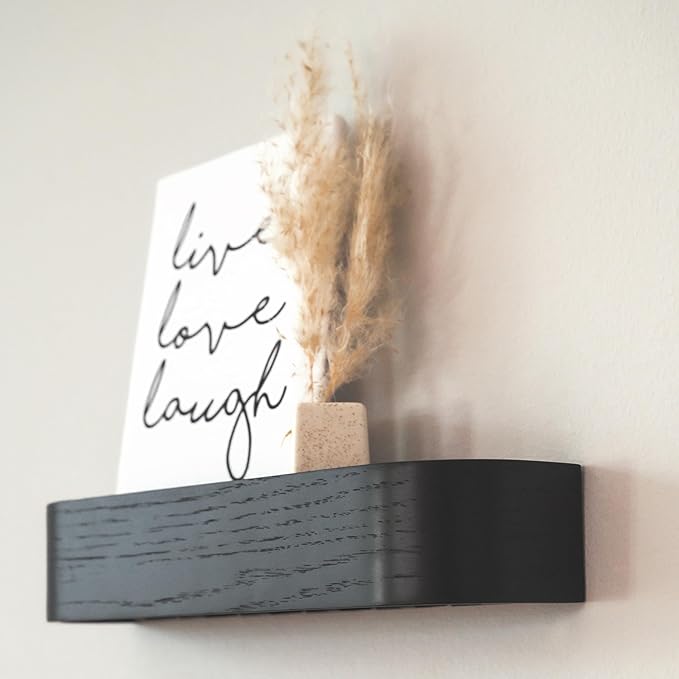 Kazai.® Key Holder 'Toke' | Minimalist Key Hook Design from Berlin | Modern Key Holder Wall Mount with Wooden Shelf | Key Rac
