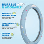 Sanrio Hello Kitty and Friends Cinnamoroll Blue Car Steering Wheel Cover, Universal Fit Cute Accessories for Women Stylish Decor Gifts Hello Kitty Car Accessories - Fits Standard Wheels 14.5"-15"