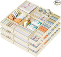 DIMJ Drawer Organizer Clothes Storage - 24 Pack Baby Dresser Organizer for Nursery, Small Fabric Closet Drawer Organizer Bins