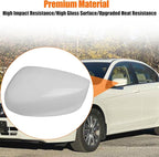 Yumzeco Compatible with Honda Accord Side Mirror Cover Trim 8th Gen 2008 2009 2010 2011 2012, White Door Rearview Mirror Caps Replacement for Honda Accord W/O Light Hole - Left Driver Side