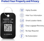 Smart Luggage Tags for Suitcase - Waterproof QR Code Labels with Location Notification When Scanned (Pack of 2), Customizable