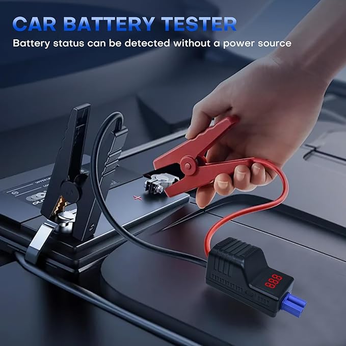 EC5 Smart Jump Starter Clamps,EC5 Heavy Duty Jump Starter Automotive Booster Clamp Cables Replacement Alligator Clamps with Intelligent LCD Screen for 12V Car Jump Starterand Many Other Brands