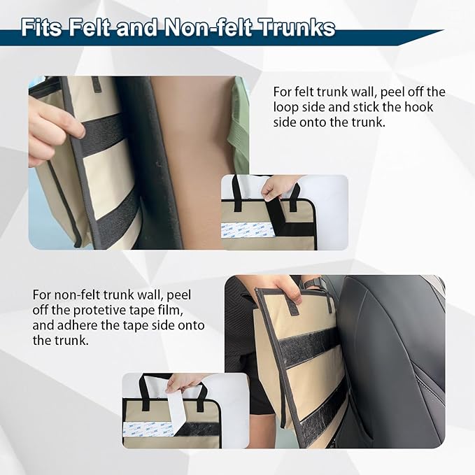 Deluxe Trunk and Backseat Organizer for Medium or large size SUVs & RVs, Detachable Storage Modules with Built-in Cooler,