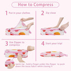 6 Pcs Compression Packing Cubes, Packing Cubes for Travel, Waterproof Luggage Organizer Bags Set, Cute Packaging Cubes for Wo