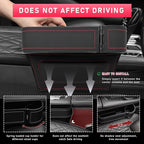 Car Seat Gap Filler with Cup Holder Expander, Automotive Front Seat Storage with Cup Holder, Console Seat Gap Filler Storage Box for Mug Bottle Keys, Car Accessories (Passenger Side)