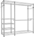 Simple Trending Heavy Duty Clothing Rack Loads 450 LBS, Garment Racks with Adjustable Shelves for Hanging Clothes, Metal Ward