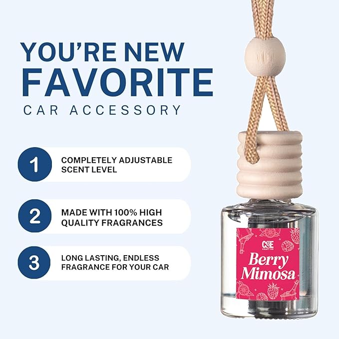 CANDECraftCo Car Air Hanging Fragrance Oil, Car Auto Freshener for Essential Oils, Scents Fragrance Aromatherapy Automobile D