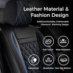 Huidasource Front Car Seat Covers, Leather Car Seat Cushion, Automotive Car Seat Cover Protector Universal Fit Front Seat, Ai