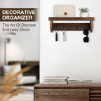 Key and Mail Holder Wall Mount, Key Holder with Shelf and Mail Organizer Wall Mount. Mail Holder with 5 Hooks for Coat, Dog L